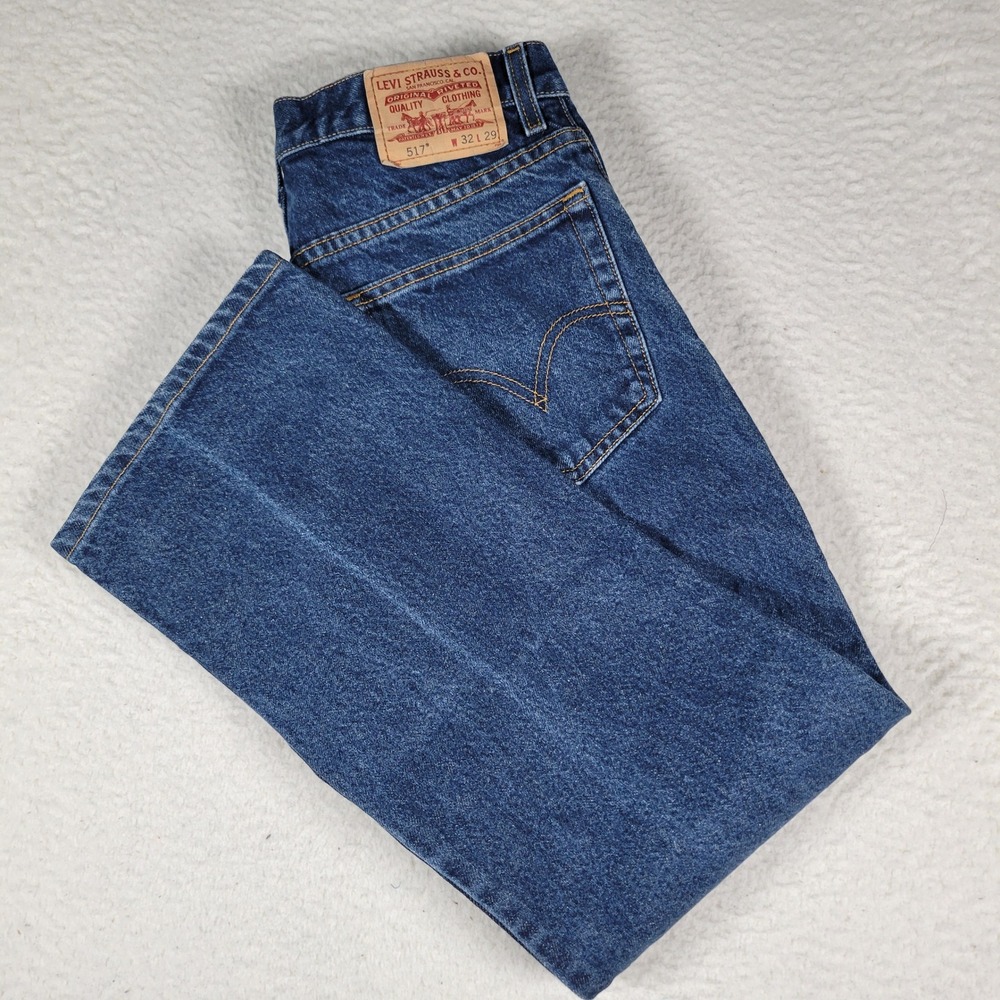 Levi's 517 Bootcut Jeans Mens 32x29 Blue Medium Wash Denim Pants